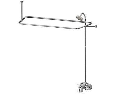 Econo Clawfoot Tub Shower Kit - Chrome