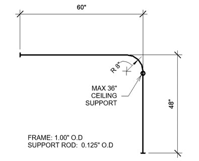 Corner Shower Rod Specs