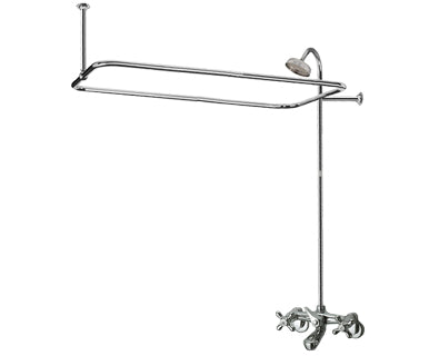 Clawfoot Tub Bath and Shower Kit - Chrome