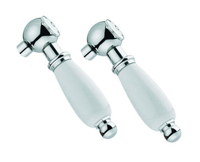 White Porcelain Lever Faucet Handles