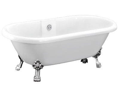 69" Dual End Clawfoot Tub - White