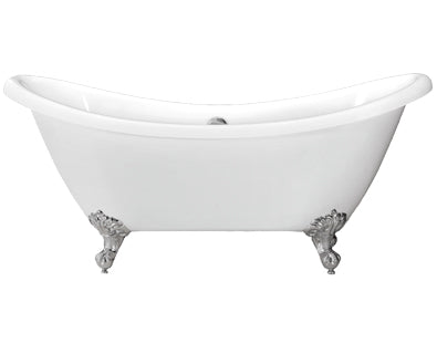 Double Slipper Bath - Chrome Feet