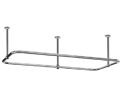 3/4" Rectangular Shower Rod - Ceiling Mount