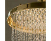 Large Retro Shower Head - Gold Plated Finish
