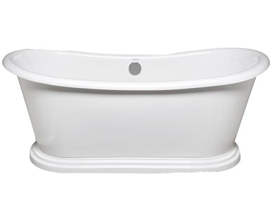 Acrylic Double Slipper Bath - White