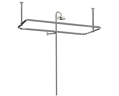 Side Mount Shower Curtain Rod For Clawfoot Tub