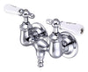 Clawfoot Tub Faucet with Spigot Spout - Lever Handles