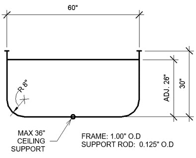 D Shower Rod Specs