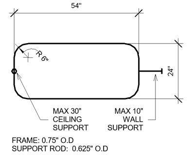 Rectangular Shower Rod Specs