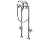Freestanding Tub Faucet with Cross Handle Shutoff Valves