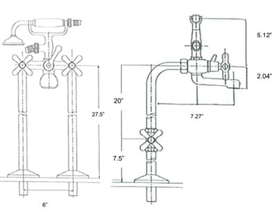 Euro Freestanding Faucet Specs