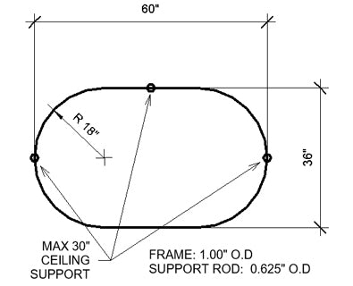 3660 Shower Rod Specs