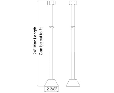 Deck Mount Water Supply Line Specs