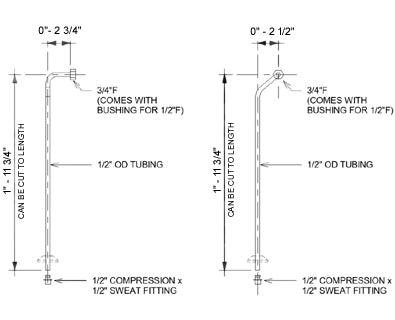 Offset Water Supply Line Specs