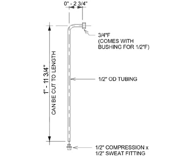 Straight Water Supply Line Specs