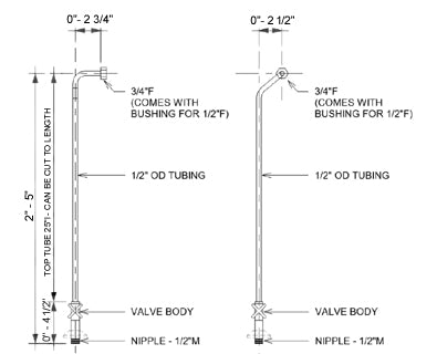 Offset Water Supply Line Specs