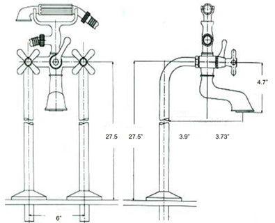 Classic Freestanding Faucet Specs
