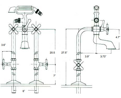 Classic Freestanding Faucet Specs