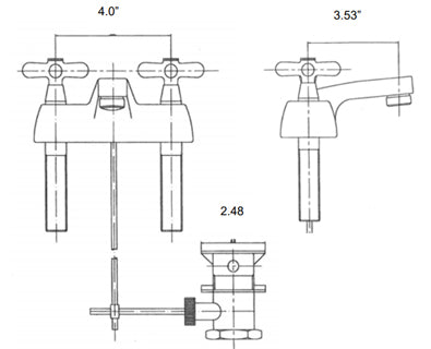 4" Center Set Faucet Specs