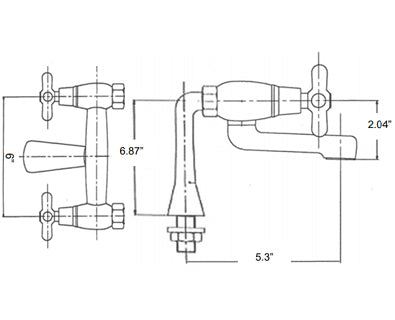 Euro Deck Mount Faucet Specs