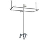 Clawfoot Shower Kit with End Mount Shower Rod