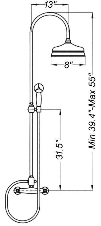 Belle Epoque Shower Column Specs