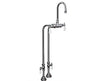 Freestanding Tub Filler With Gooseneck - Lever Handles
