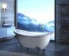 Majesty Acrylic Double Slipper Tub - White