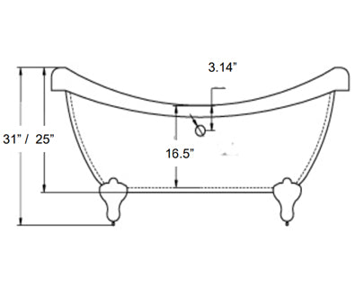 Majesty Tub Specs Front