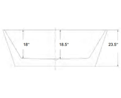 Manhattan Tub Specs Front