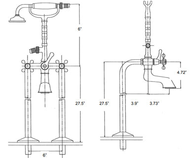 Mozart Freestanding Faucet Specs