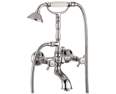 Mozart Tub Faucet with High Cradle Neck - Chrome Finish