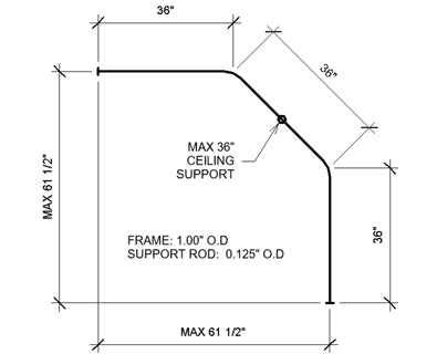 Neo Angle Shower Rod Specs