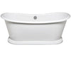 Acrylic Double Slipper Bath - White